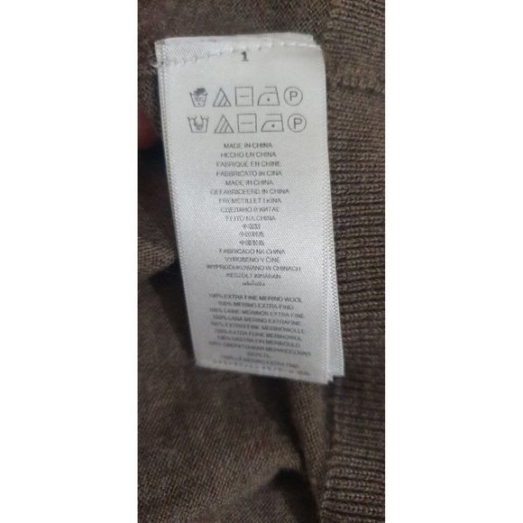 Michael Kors Mens 100% Merino Wool Baseball Jacket Brown Size 2XL - Picture 8 of 11